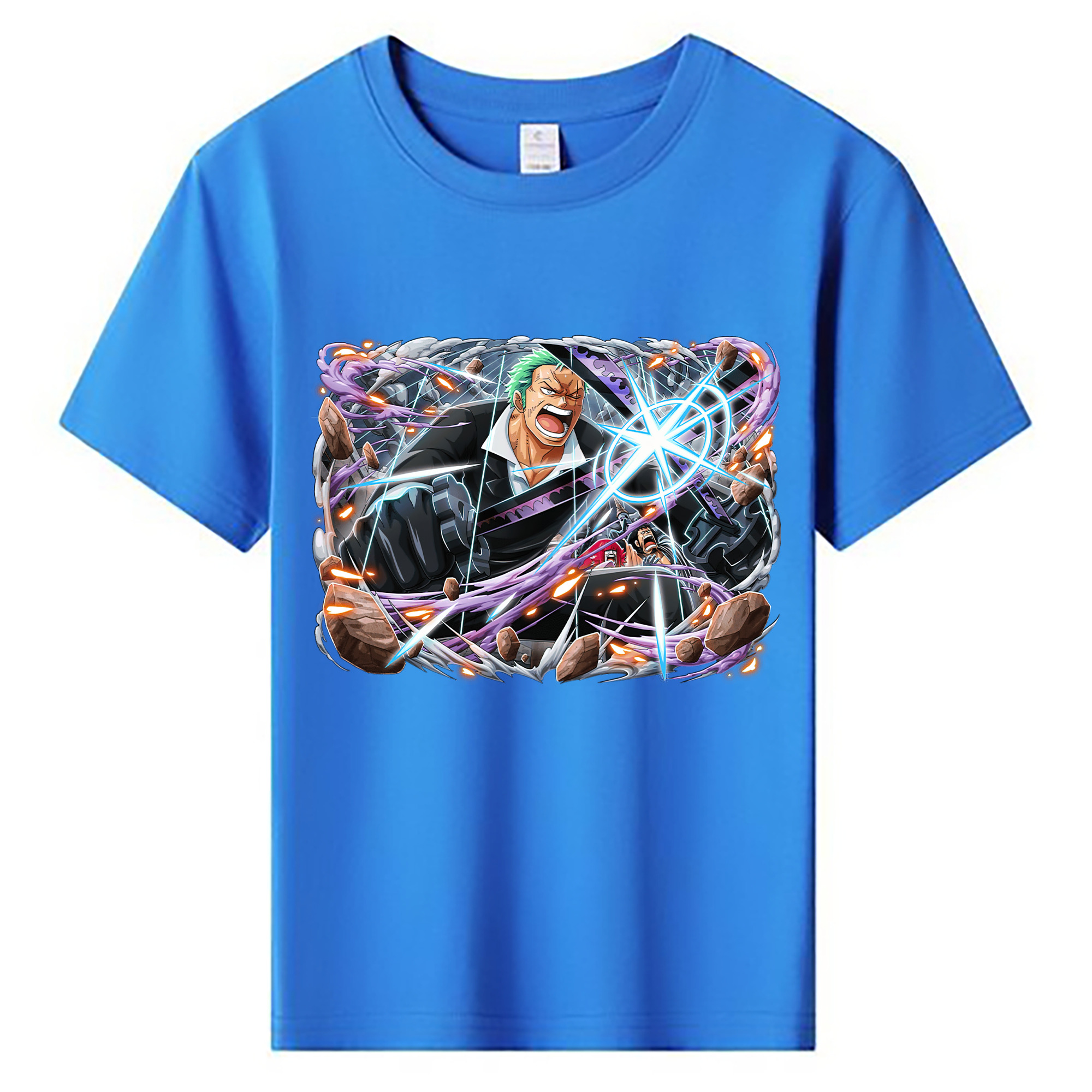 ワンピース ロロノア・ゾロ ONE PIECE Roronoa Zoro 綿100％キッズTシャツ（フロントプリント）